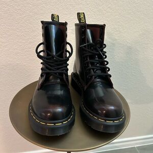 Dr. Martens Jadon cherry red laced up boots